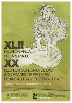 Cartel de la XX Reunión Científica Conjunta de las Sociedades de Pediatría de Andalucía Oriental, Occidental y Extremadura